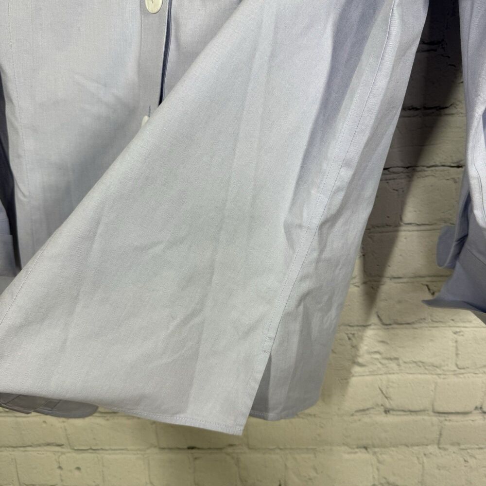Foxcroft Non Iron Dress Shirt Women Size 18 Blue Office Career Business Top - Picture 12 of 12